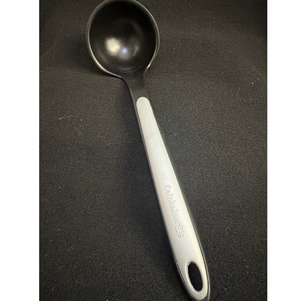 Calphalon Nylon Soup Ladle with Measurement Markings Black‎ Grey Handle